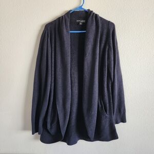 Barefoot Dreams Navy Front Cardigan Blanket Soft Cozy Chic